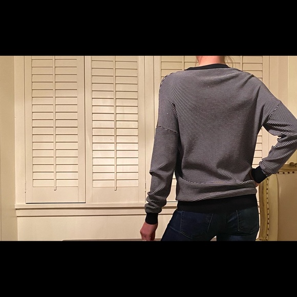 S/M Alexander McQueen MCQ striped logo sweater - Picture 6 of 12